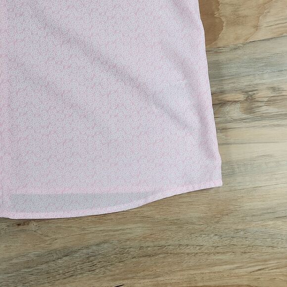 🔺️Gap Pink & White Print Vneck Sleeveless Top XSmall - Picture 5 of 7